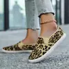 Zapatos Casuales de Lona con Estampado de Leopardo para Mujer, Estilo Coreano para Primavera y Otoño, Planos Versátiles