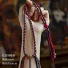 Pingente de Cera de Abelha Tecido Feito à Mão Estilo Xizang com Corda de Algodão Pingente de Colar Estilo Thangka Original Estilo Nacional