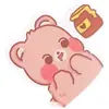 100 versión coreana de lindos stickers de conejito y oso corazón de chica material para diario stickers decorativos para funda de teléfono móvil