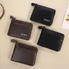 Cartera Nueva para Hombre Transfronteriza Cartera Corta con Múltiples Ranuras para Tarjetas Billetera para Monedas de Moda Cartera Casual Cartera con Cremallera Empalmada