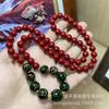 Pulseira Redonda com Esmalte Cinza Fragrante e Múltiplos Círculos de Cinábrio Fornecimento ao Vivo Pulseira de Moda Boutique Novo Estilo Simples para Mulheres