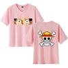 Camiseta de una pieza Luffy Sauron marca de moda nombre de articulación suelta anime moda periférica ropa de manga corta para hombres y mujeres verano
