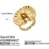 Anillo Francés de Pétalos Incrustados con Perla de Concha Estilo Ins Europeo y Americano, Acero de Titanio Chapado en Oro de 18K, Anillo de Joyería de Nicho de Alta Gama para Mujer