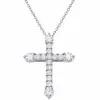 Collar de Cruz de Moissanita para Mujer, Nuevo Estilo Europeo y Americano Joyería Colgante, Circonita, Cadena de Clavícula Elegante y Única