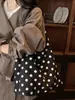 Bolsa de Mano Shuai Mijia 2026 Estilo Coreano Nuevo Lunares, Gran Capacidad, Moda Vintage, Casual, Elegante Bolso de Hombro para Viajes