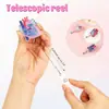Porta-Crachá Retrátil Acrílico com Glitter em Formato de Coração, Modelo Novo Transfronteiriço para Médicos e Enfermeiros, Carretel de Crachá com Clipe Retrátil