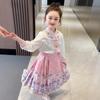 Hanfu Feminino Estilo Antigo Traje Tang Saia Mamian Primavera e Outono 2024 Nova Moda Traje Estilo Chinês Antigo