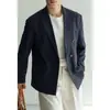 Jaqueta Casual Masculina de Lã Acetato Lyocell Outono/Inverno 2026 de Lapela Entalhada de Dois Botões Jaqueta de Terno Leve para Negócios
