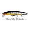 Isca Minnow de Dez Cores Isca Flutuante Isca de Simulação com Chocalho Isca Rígida Isca de Imitação Acessório de Pesca Produto Pesca de Corrico