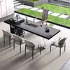Mesa de Té Clásica Pizarra 2025 Mesa de Té para Sala de Estar Combinación de Mesa y Silla Mesa de Té Simple para Oficina Preparación de Té en Casa Mesa de Café Integrada