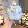 Nuevo Monedero de Encaje con Forma de Corazón de Melocotón Bolso Pequeño Femenino con Lazo Arte Textil Fresco Colgante para Colgar Almacenamiento Bolso Pequeño