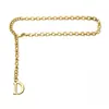 Xiaoxiangfeng oro antiguo forma de D metal cadena de cintura para vestido de mujer con camisa decoración de piel al por mayor