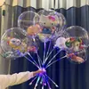 Balões Bobo da Moda Barraca de Mercado Noturno Balões Bobo Transparentes com Penas de Desenho Animado Brilhantes Brinquedos Infantis para Venda