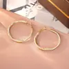Brincos de Argola de Moda de Luxo, Estilo Minimalista de Metal de Luxo Leve, Brincos com Zircônia Microincrustada, Brincos Versáteis Estilo Coreano