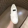 Sapatos Casuais de Couro Masculino D Sapatos Esportivos de Couro Branco Sapatos para Pés com Velcro Joker Fornecimento para E-commerce Transfronteiriço