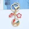 Colgante Llavero Metal Koi Estilo Chino Pintura Esmalte Ciervo Grulla Aleación Accesorios Colgante Bolsas Pareja Adornos