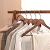 Percha de madera maciza para el hogar, percha de madera sin marcas, madera antideslizante, percha de madera para tienda de ropa, armario, tendedero de ropa