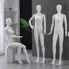 Mannequin Branco Fosco Mannequin de Corpo Inteiro para Lojas de Roupas Masculinas e Femininas Adereços de Vitrine Mannequin Humano Mannequin Masculino Mannequin Feminino Mannequin Infantil