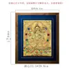 Buda Yuan Hui Buda Mãe Verde Figura Pintada à Mão Thangka Pintura de Parede Xizang Mineral Nepal Cartão Dourado Pintura Dourada Pintura Decorativa para Sala de Estar