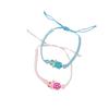 Pulsera de Moda Popular de Tortuga Pequeña de Dibujos Animados, Tejida a Mano en Dos Colores, para Mejores Amigas y Parejas, Más Vendida en Xiaohongshu