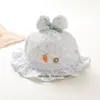 Gorro de Bebé Estilo Delgado para Primavera y Otoño para Niñas, Sombrero de Sol Estilo Princesa Floral con Lazo y Volantes, Dulce Gorro de Pescador