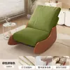 Sillón mecedora reclinable de lujo ligero para sala de estar, silla de ocio para balcón de adulto, sofá perezoso plegable para descanso al mediodía, mecedora