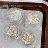 Piedras naturales tipo concha de jade de colores, decoraciones para uñas, concha de abulón iridiscente, trozos irregulares de piedra triturada, accesorios para manualidades