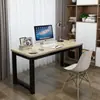 Escritorio de Computadora Moderno Minimalista con Esquinas Redondeadas, Escritorio de Escritorio para Estudio en Casa, Escritorio de Oficina Simple para una Persona para Vivienda de Alquiler, Escritorio de Escritura para Estudiantes