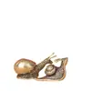 Figura de Caracol de Latón Puro Sólido Estilo Antiguo, una Mascota de Té Que Puede Cambiar las Cosas, Adorno de Escritorio, Pisapapeles, Coleccionable Vintage, Pie de Cobre para Sostener en la Mano