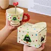 Caneca de cerâmica de desenho animado para drop-shipping, caneca de café de alta estética, presente prático para recém-casados e inauguração de casa, copo de água para eventos corporativos