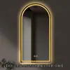 Espejo de baño redondo de alta venta al por mayor, montado en la pared, antivaho, espejo inteligente con pantalla táctil e iluminación LED, ideal para maquillaje