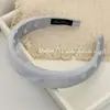 Faixa de Cabeça de Cetim com Bolinhas Estilo Coreano, Larga, com Toque de Luxo, Faixa de Esponja para Altura no Cabelo, Acessório de Cabelo Estiloso para Sair