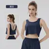 Conjunto de Yoga Costas Transfronteiriço para Mulheres, Conjunto de Três Peças com Colete Fitness para Treino de Corrida, Shorts Esportivos Respiráveis e Absorventes de Choque Amigáveis à Pele