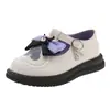 Zapatos de Princesa de Cuero para Niñas 2026 Otoño Nuevo Suela Suave Dibujos Animados de Niños Moño Zapatos de Cuero para Niños Pequeños
