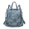 Mochila de mujer modelo nuevo 2026 transfronteriza, gran capacidad, estampado de mezclilla, moderna y versátil, se puede usar como bolso de hombro, bolso de mano, bolso cruzado para viajes y desplazamientos