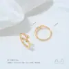 Fuerte Retención de Color Relleno de Oro de 14K Moda Versátil Soporte de Perlas de Medio Agujero Anillo Abierto Joyería Hecha a Mano con Perlas Pegables Accesorios