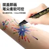 Pluma de Pintura para Tatuajes Temporales Humanos Cabeza Suave Graffiti en la Piel Fácil de Frotar Marcador de Marcado Corporal Cara Marcador DIY