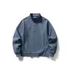 Camiseta Moletom IZEXX de Manga Longa Masculina, Estilo Casal, Gola Alta, Tendência 7A Antibacteriana, Meio Zíper, Absorvente de Umidade, Secagem Rápida para Outono