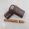Estuche de Cuero para Cigarros con Navaja, Set de Caja de 2 Estuches Grandes de Cuero para Cigarrillos de 2.4, Almacenamiento Sellado para Viaje, Portátil para Equipaje de Mano