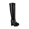 Botas Robustas Novo Salto Alto 40 Botas de Comércio Exterior Botas de Cavaleiro 2022 Botas Longas Acima do Joelho Dança de Tubo de Aço Botas Femininas 43 Pernas Bonitas Adulto