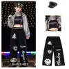 Disfraces de Baile Jazz para Niñas Hip-Hop Niñas Trajes de Baile de Vientre con Lentejuelas Modernos para Grupos de Chicas Disfraces de Pasarela Urbana