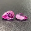 Pedras Preciosas Cultivadas em Laboratório Formato Pera/Gota Coloridas Método Hidrotermal Pedras Soltas Experimentais Pedras para Cravação de Anéis Atacado Joias