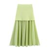 Chaleco Falda de Punto con Botones Nuevo Estilo Europeo y Americano Transfronterizo para Mujer 4192015 4192016