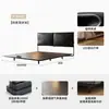 Novo Estrado de Cama de Aço Carbono para Apartamentos Pequenos, Estilo Moderno Minimalista, Couro Genuíno, Borda Rente, Cabeceira Suspensas com Capa Macia
