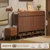 Gabinete de Madera Maciza para Zapatos Integrado con la Entrada, Gabinete de Recibidor, Gabinete Zapatero para el Pasillo Fuera de la Puerta, Gabinete de Almacenamiento de Gran Capacidad para el Pasillo