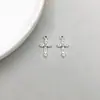 1 Nueva Serie de Cruces de Aleación de Plata Antigua Colgante de Cruz Corazón Simulado Accesorios para Joyería DIY
