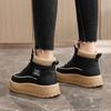 [Personalizado] Kt2806 Novo 2024 Outono e Inverno Quente Cano Alto Sapatos Femininos Forrado com Lã Sapatos de Algodão Sola Grossa Forrado com Lã para Aumentar a Altura