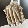 2026 Nueva Camiseta Jacquard Estilo Chino Nuevo de Seda Camiseta Blusa Estilo Chino Top Corto de Acetato Venta al por Mayor H13Et011