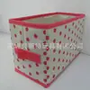 Fábrica de Cajas de Almacenamiento de Shenzhen Produce Caja de Almacenamiento de Ropa Interior Individual Japonesa Plegable Rosa con Estampado de Puntos