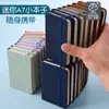 Mini Caderno A7, Bloco de Notas Portátil de Bolso com Pequeno Bolso, Capa de Couro, À Prova d'Água e Toque Amigável à Pele